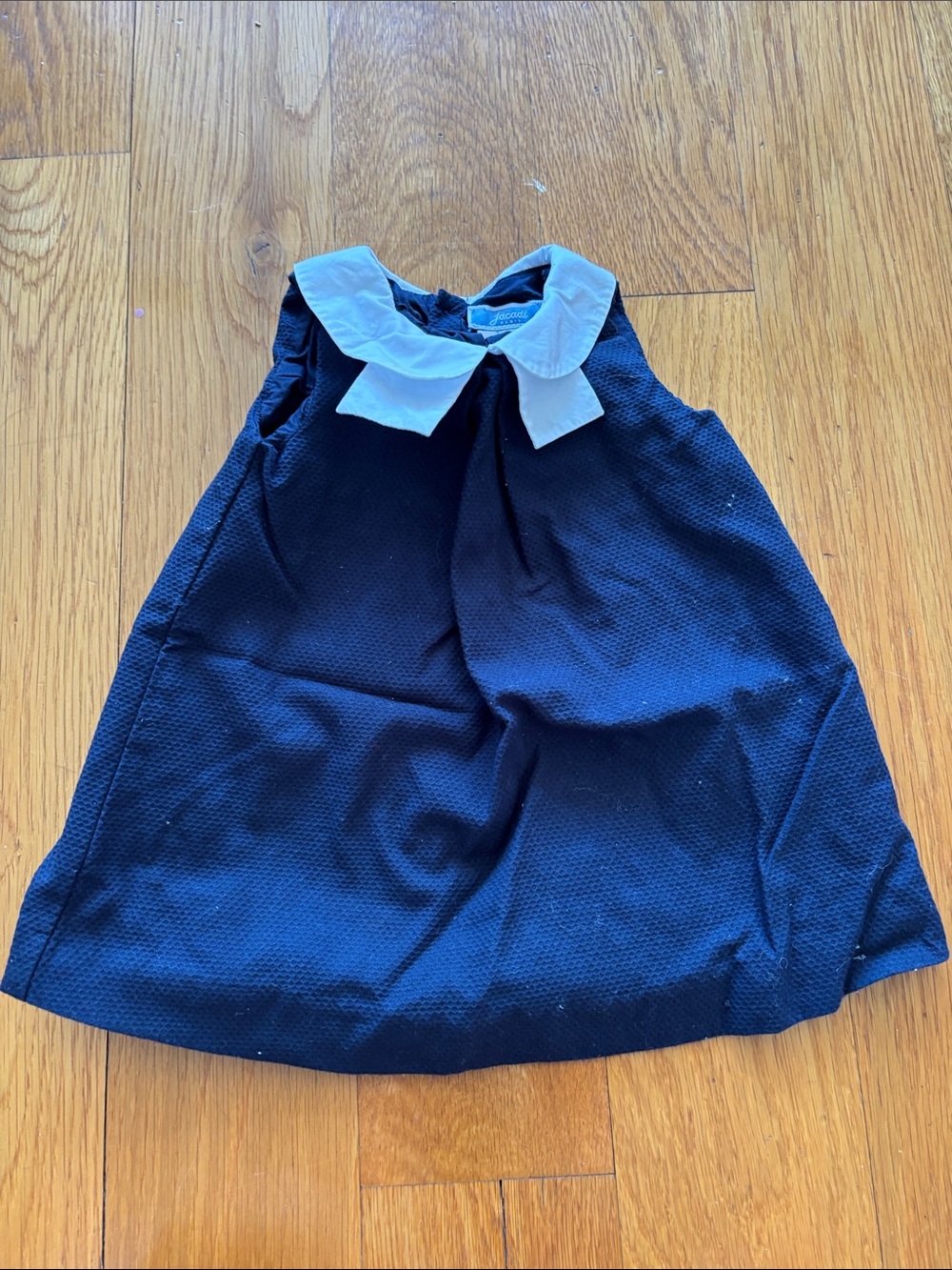 Jacadi Navy Dress with White Peter Pan Collar